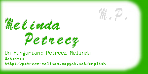 melinda petrecz business card